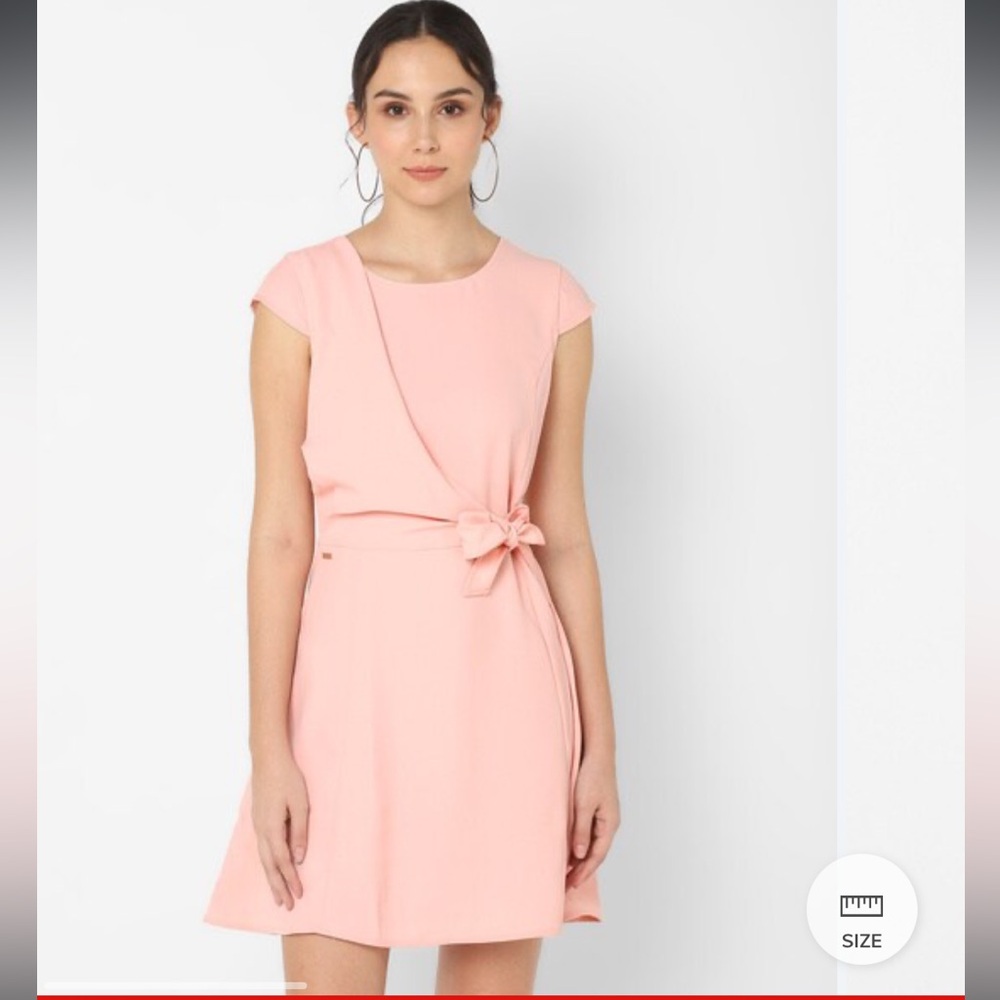 NWT 🏷️ ARMANI EXCHANGE Fit & Flare Dress with Front Tie-Up size 8